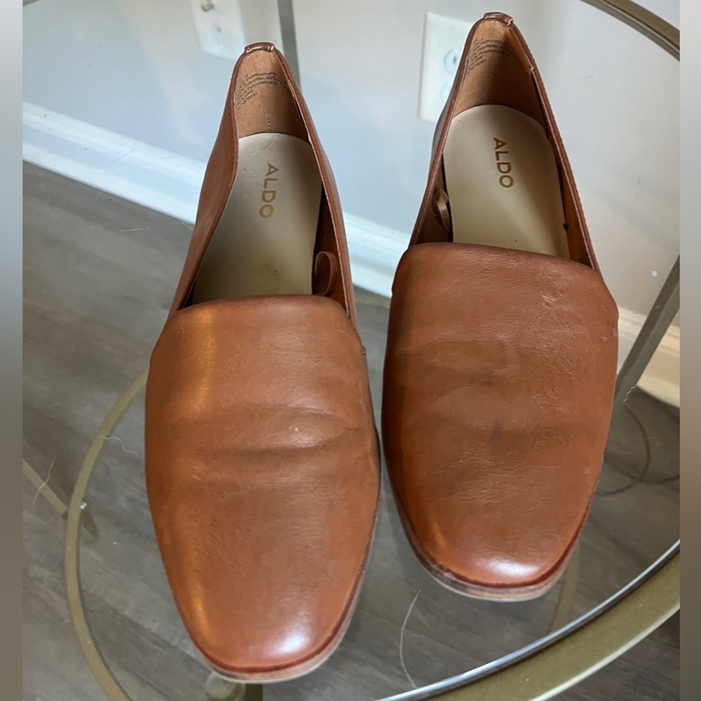 Aldo Women's Brown, lan Faux Leather Loafer Flats, Size 6